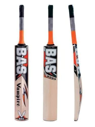 BAS Kashmir Willow Cricket Bat VAMPIRE SUPREME Short Handle With Carry Case Free 